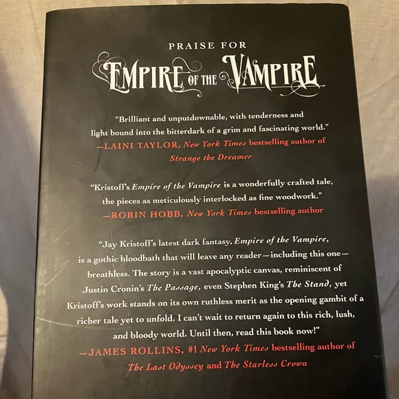 Jay Kristoff SIGNED Empire of the Vampire 2021 Hardcover 1st Edition 1st Print - Picture 7 of 9